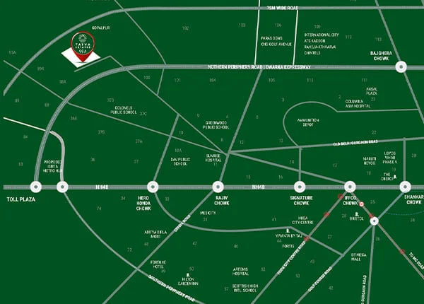 Adani Tata Estates location map