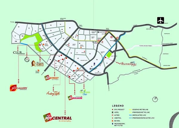 Aipl Joy Central location map