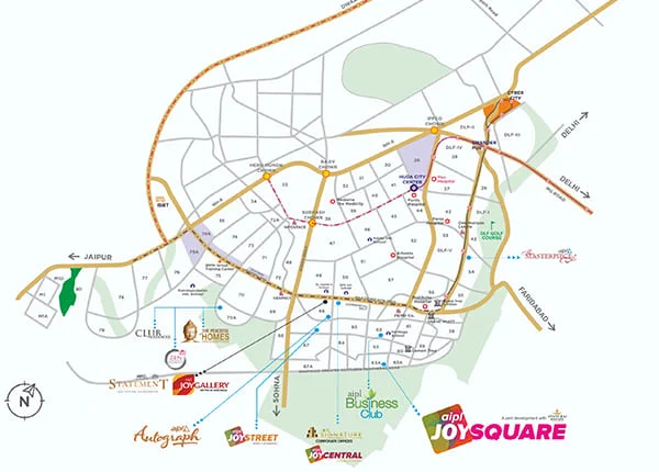 Aipl Joy Square location map