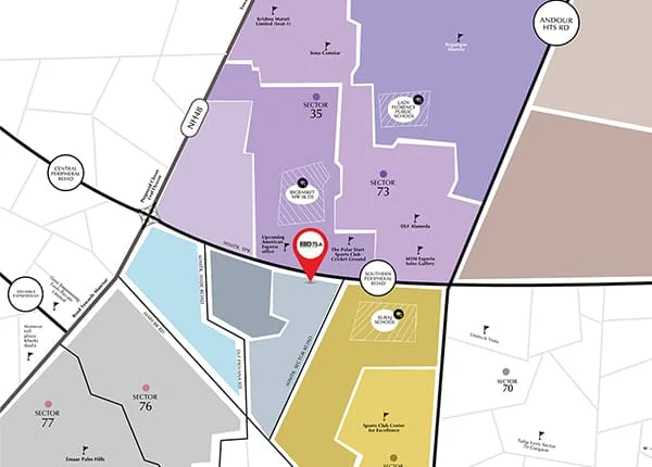 Emaar Business District EBD 75 location map