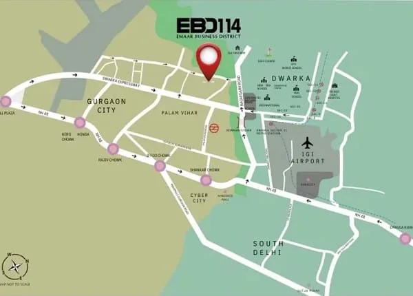 Emaar Business District EBD 99 location map
