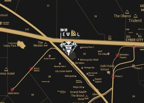 M3M Jewel location map