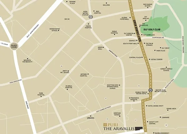Puri The Aravallis location map