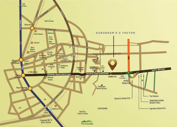 Signature Global Daxin Vistas location map